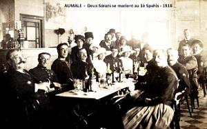 Aumale - Deux Soeurs se marient au 1er Spahis - 1918